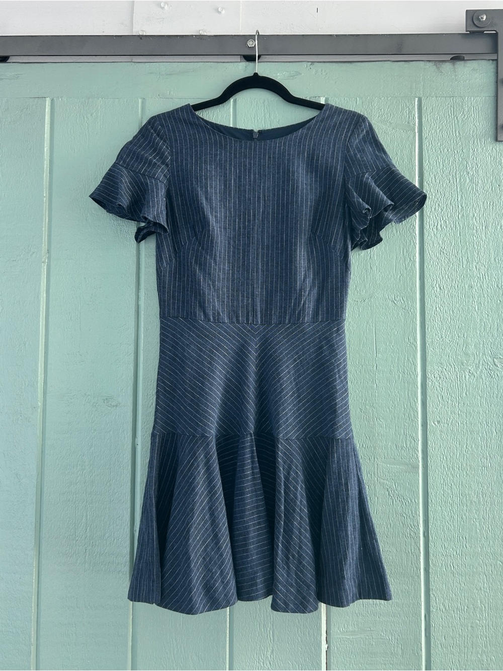 NWT Banana Republic Linen Pinstripe Mini Dress 4 4P Womens